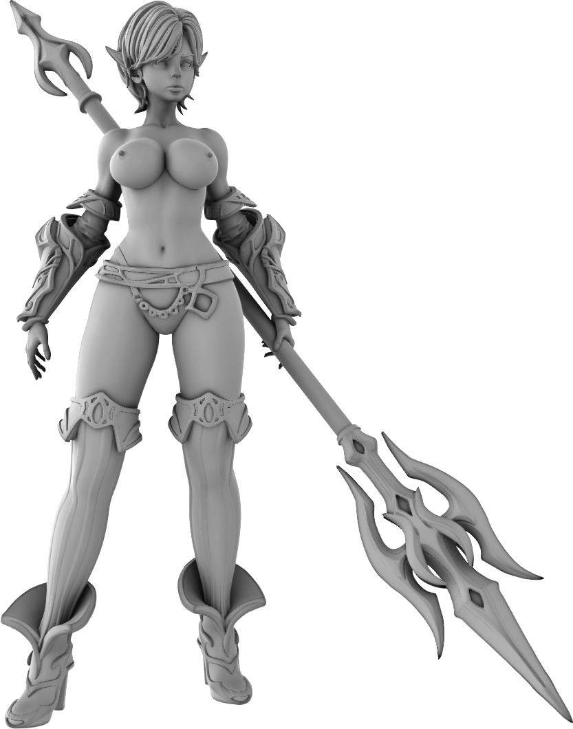 Lady Miniatures - Eladrin Elves - Seluna - 75mm Pin Up/Figure/Model/Diorama