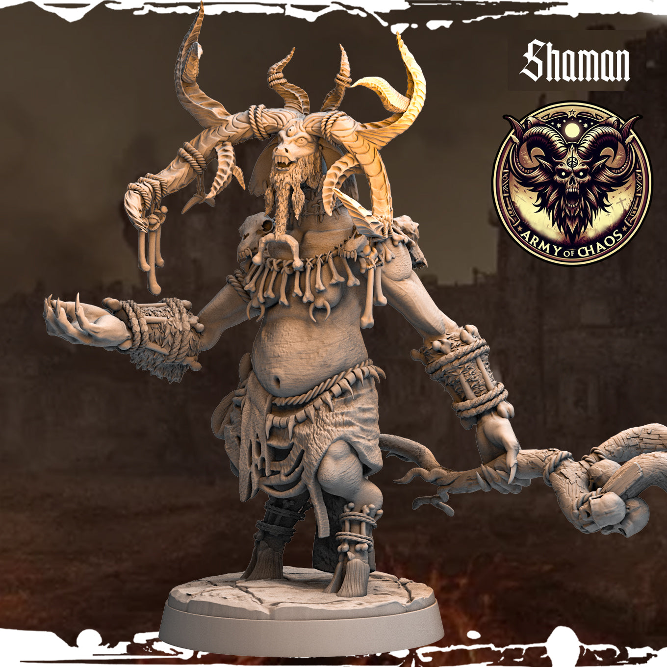 Monolith Arts - Beasts - Shaman #5 - DnD/TTRPG Figure/Miniature