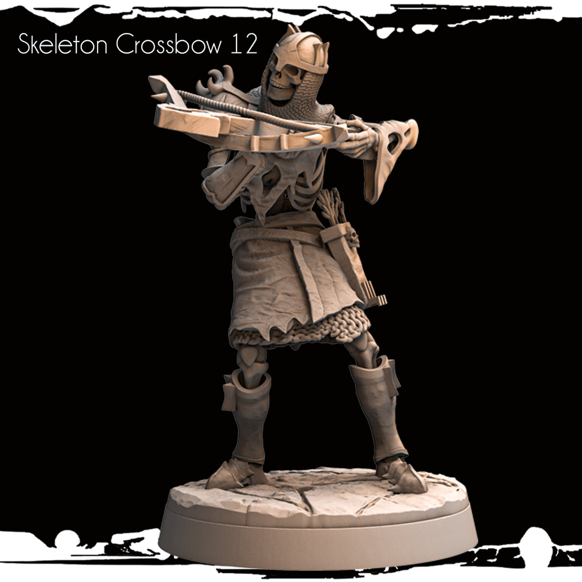 Monolith Arts - Skeletons - Crossbowmen - DnD/TTRPG Figure/Miniature