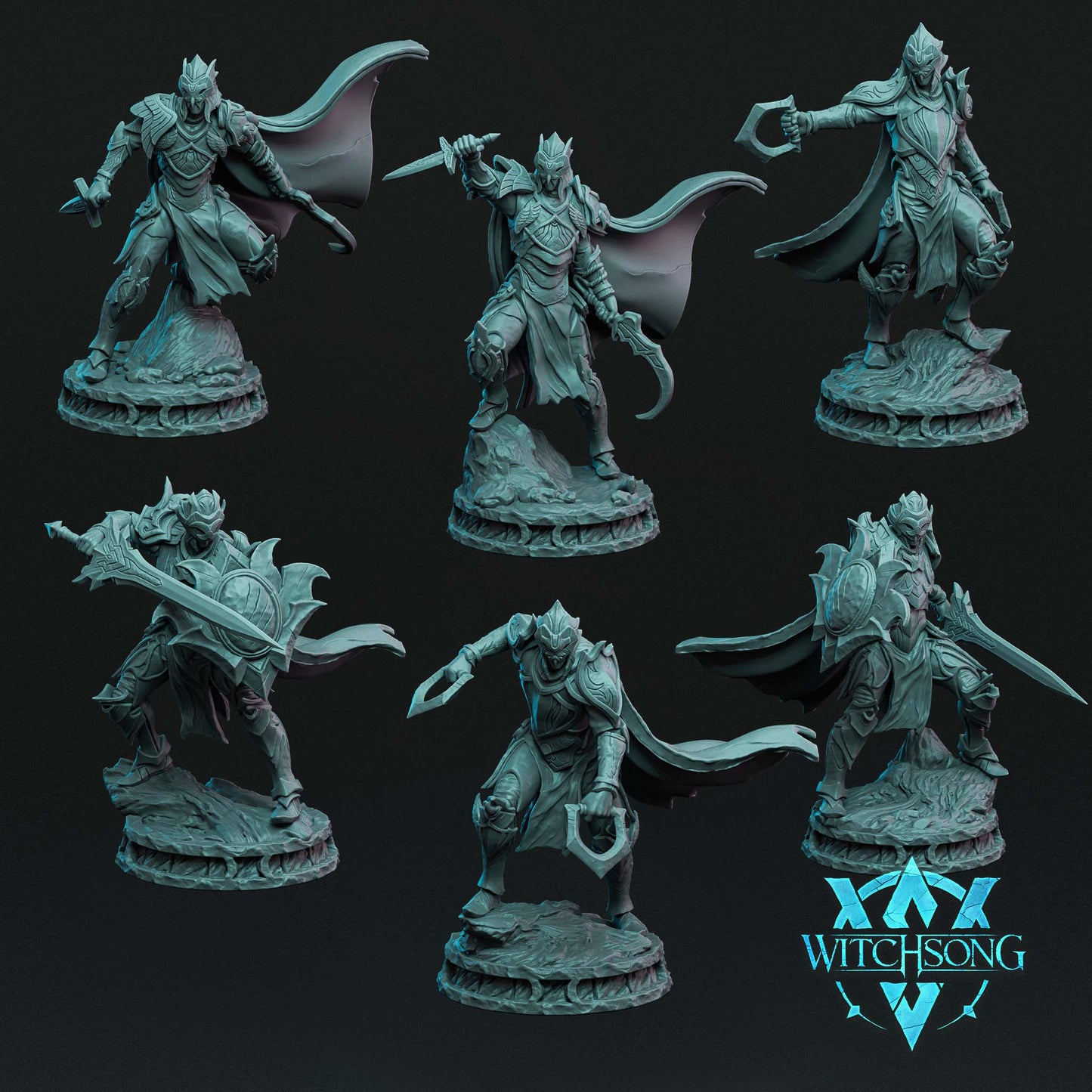 Witchsong Miniatures - Owlgod Parliament - Conscripts - 6 Poses - DnD/TTRPG Figure/Miniature