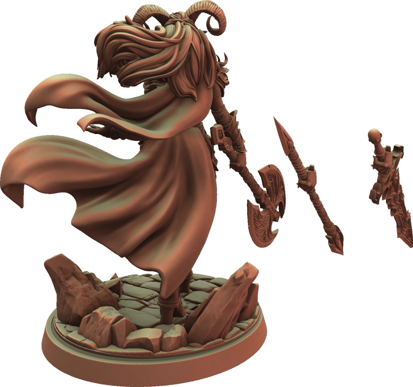 Cosmondo - Dungeons & Damsels - Tiefling Warrior - 75mm Pin Up/Figure/Model/Diorama