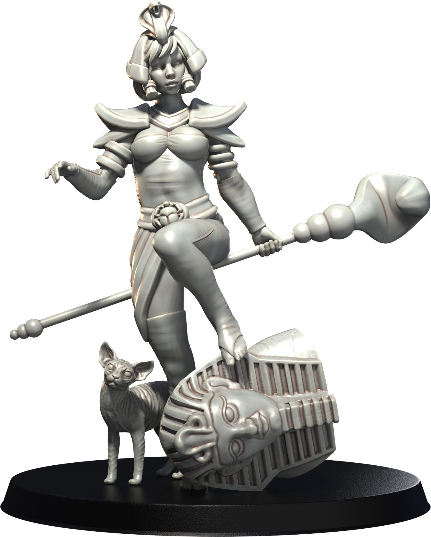 3D IPStudios - Female Warriors #1 - Uadyet - Pin Up/Figure/Model/Diorama - Helios3DPrinting