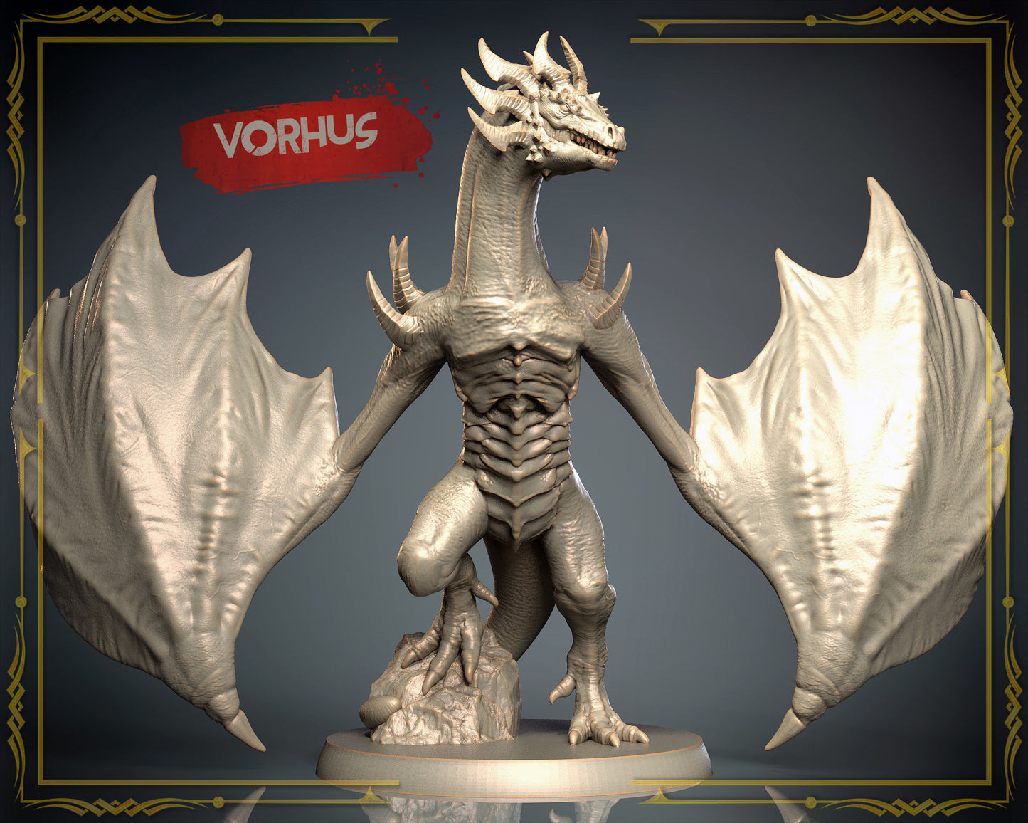 3D IPStudios - Dragons Worlds #1 - Vorhus - DnD/TTRPG Figure/Miniature - Helios3DPrinting