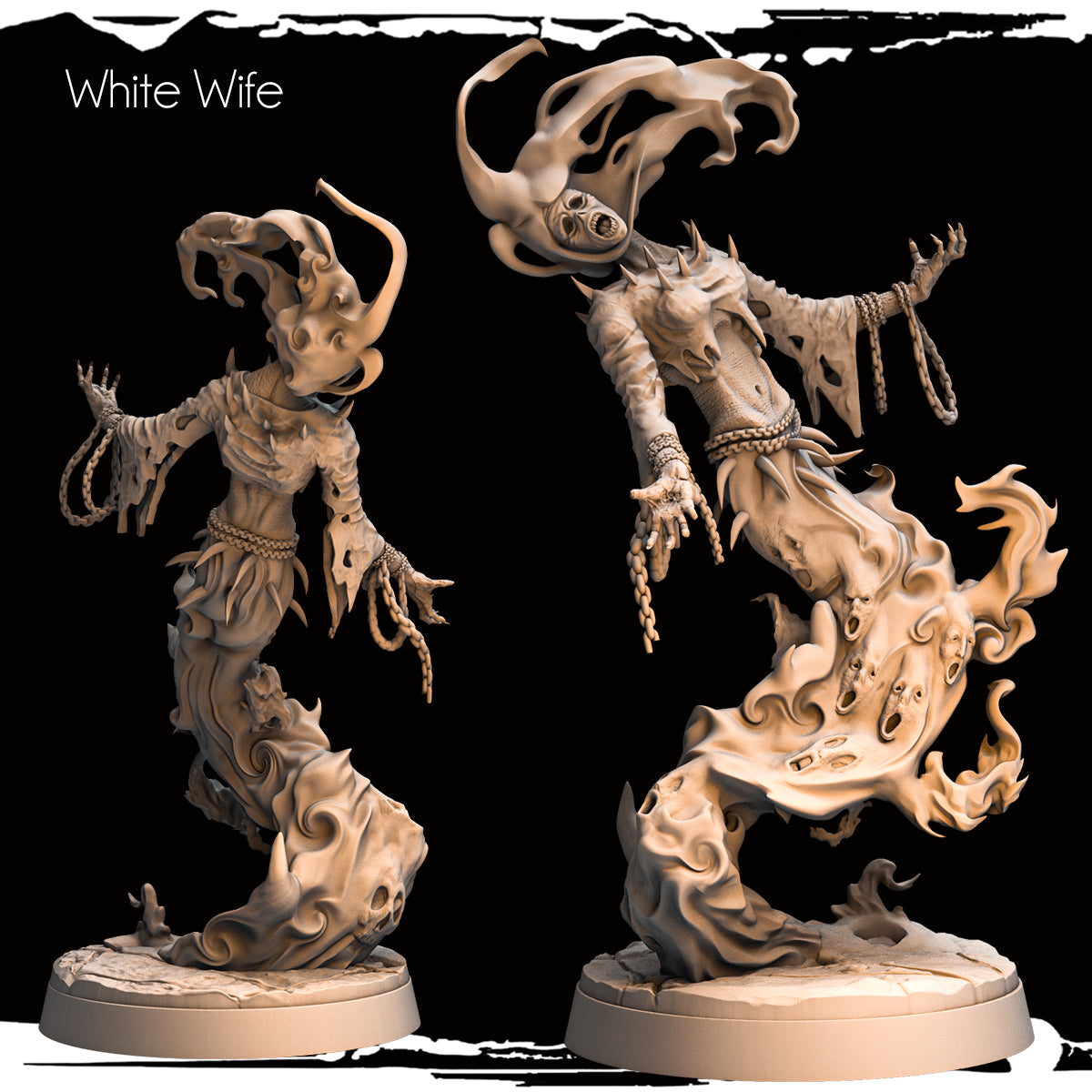 Monolith Arts - Skeletons - White Wife - DnD/TTRPG Figure/Miniature
