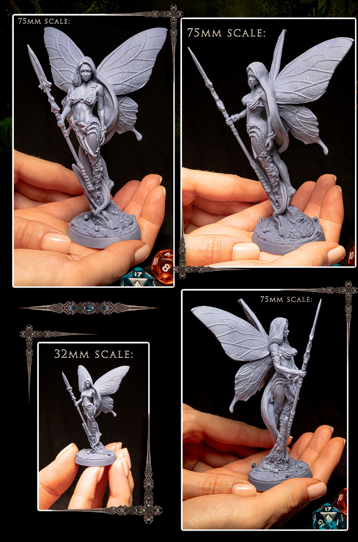 Printomancer - Winged Dryad: Thymea - 32/75mm Pin Up/Figure/Model/Diorama