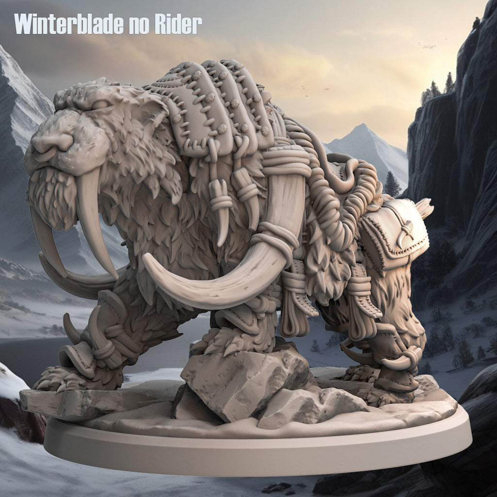 Monolith Arts - Arctic Tribes - Sabertooth Mount - DnD/TTRPG Figure/Miniature