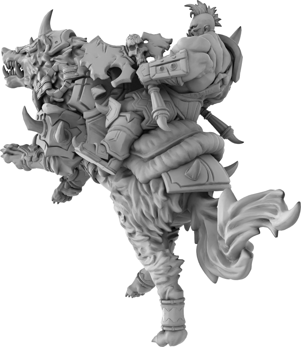 Brayan Nafarrate - Orc w/Wolf #2 - DnD/TTRPG Figure/Miniature