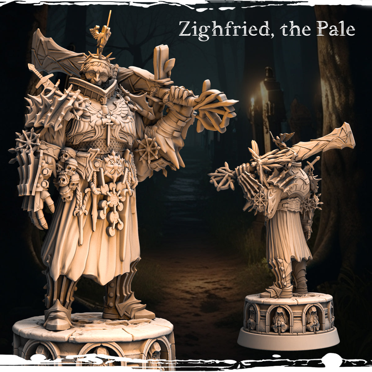 Monolith Arts - Marked by Darkness - Zighfried - 75mm Pin Up/Figure/Model/Diorama
