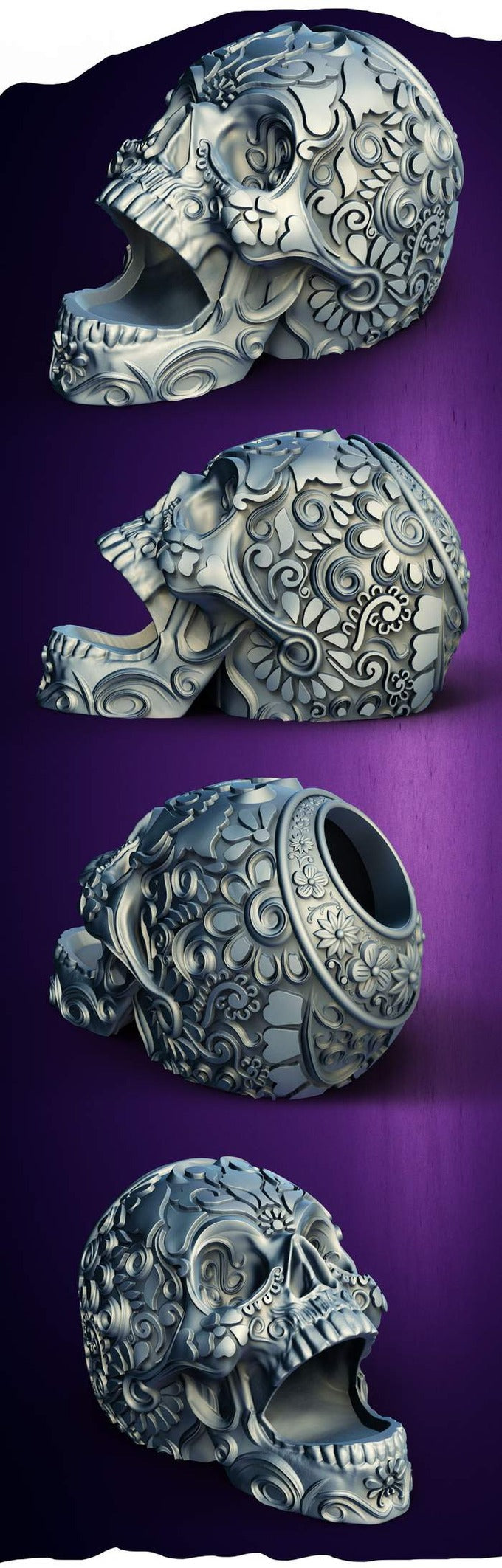 Slope3D - Mexican Calavera Dice Tower - DnD/TTRPG/Roleplaying/Wargames