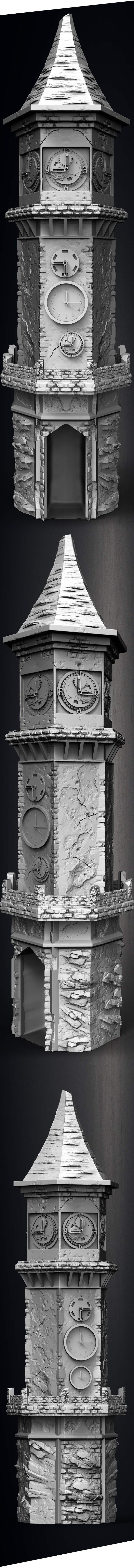 Slope3D - Clocktower (Antique) Dice Tower - DnD/TTRPG/Roleplaying/Wargames