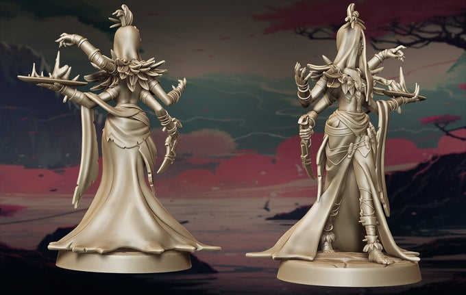 Lily's Minis - Guardian Sisters - Aria Silveredge - 75mm Pin Up/Figure/Model/Diorama