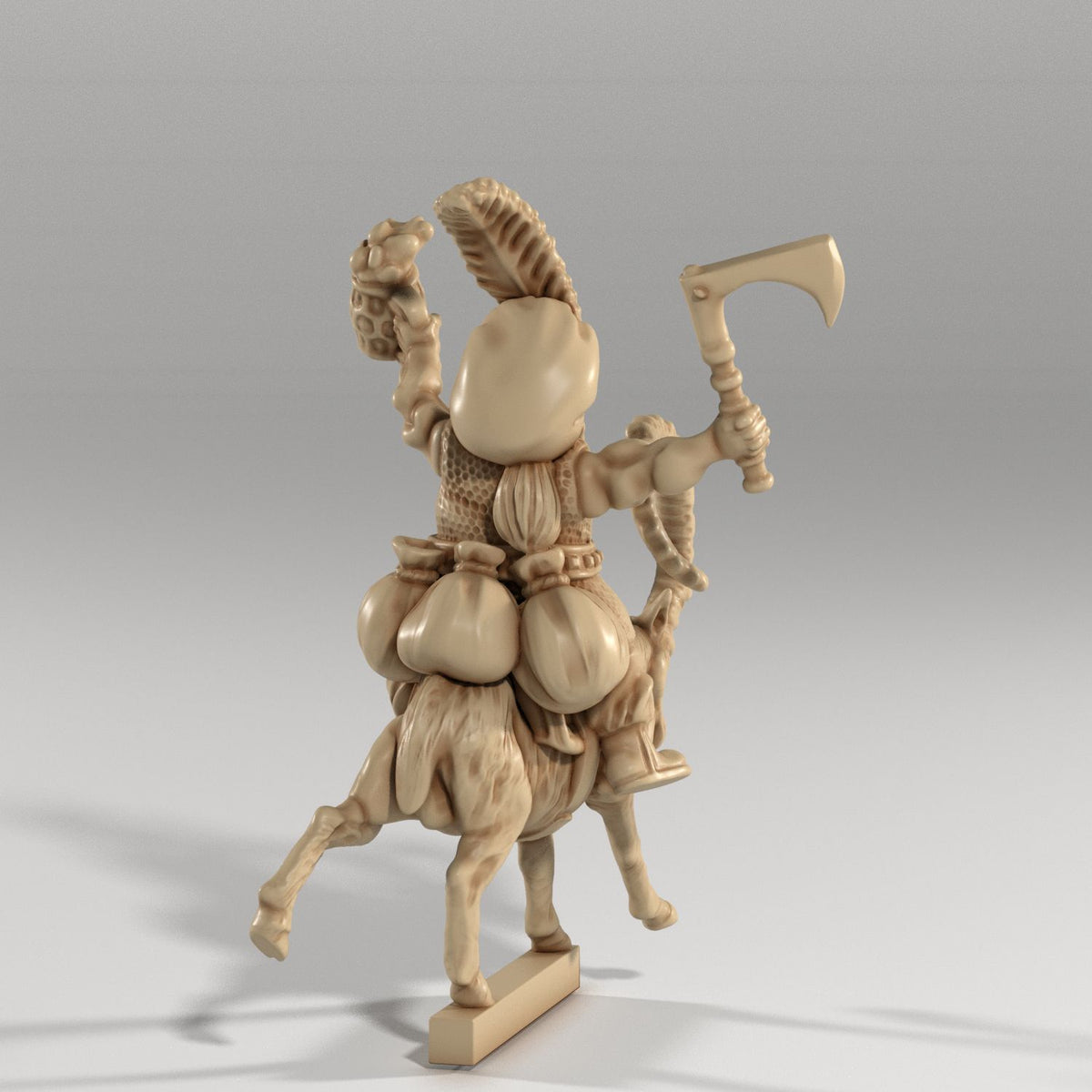 Medusa Miniatures - Adventurers - Dwarf on Goat - DnD/TTRPG/Roleplaying/Wargames