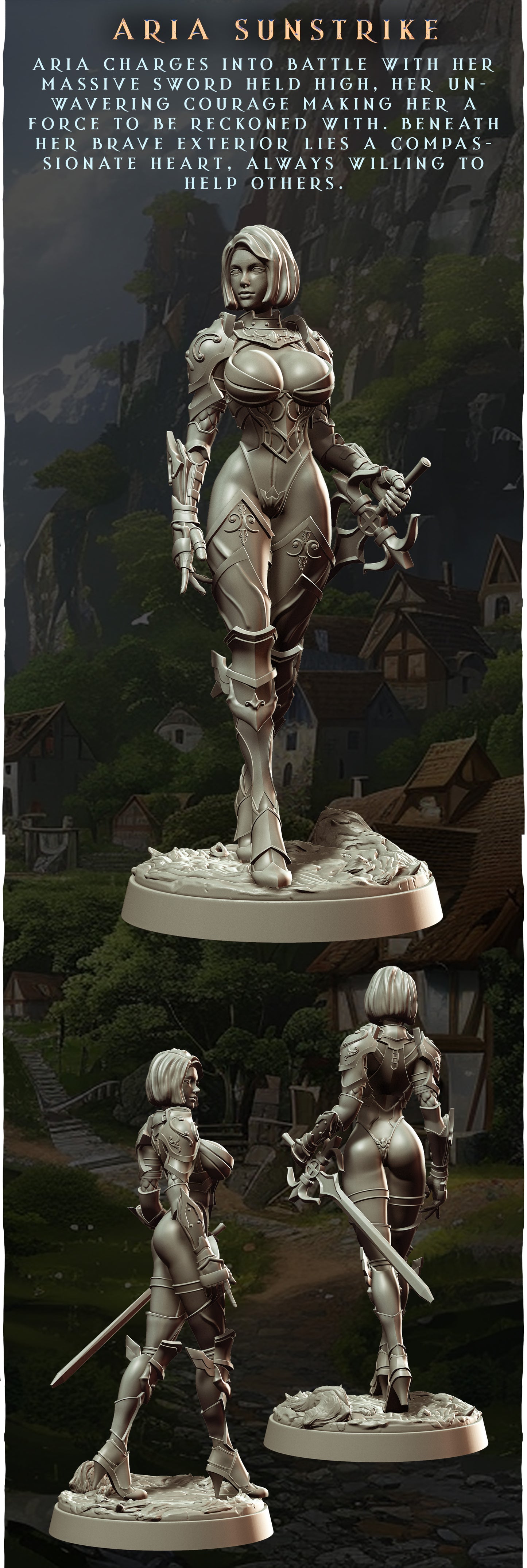 Valkyrie Legend - Aria Sunstrike - 32/120mm Pin Up/Figure/Model/Diorama