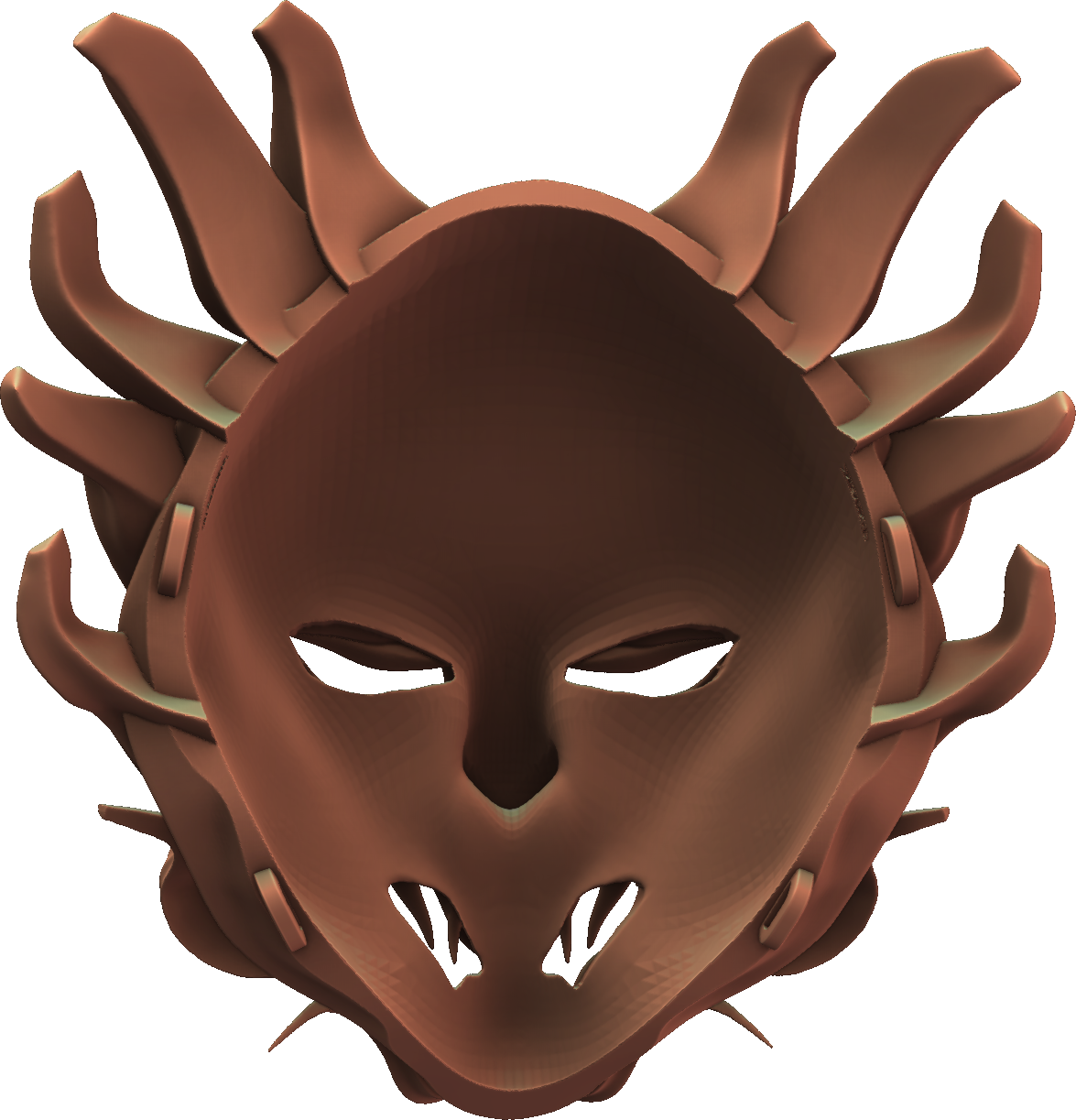 3DMask - Oriental - Asahi - Unpainted Prop/Cosplay