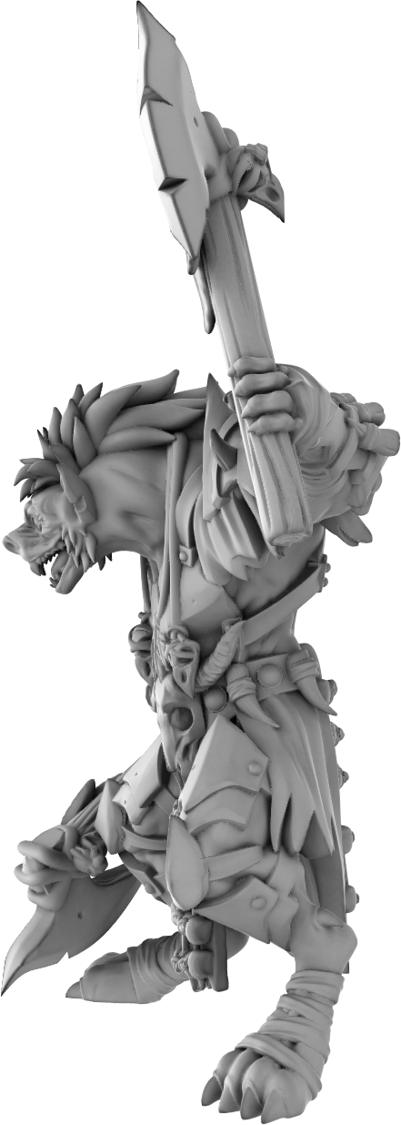 Brayan Nafarrate - Gnoll Axe #1 - DnD/TTRPG Figure/Miniature
