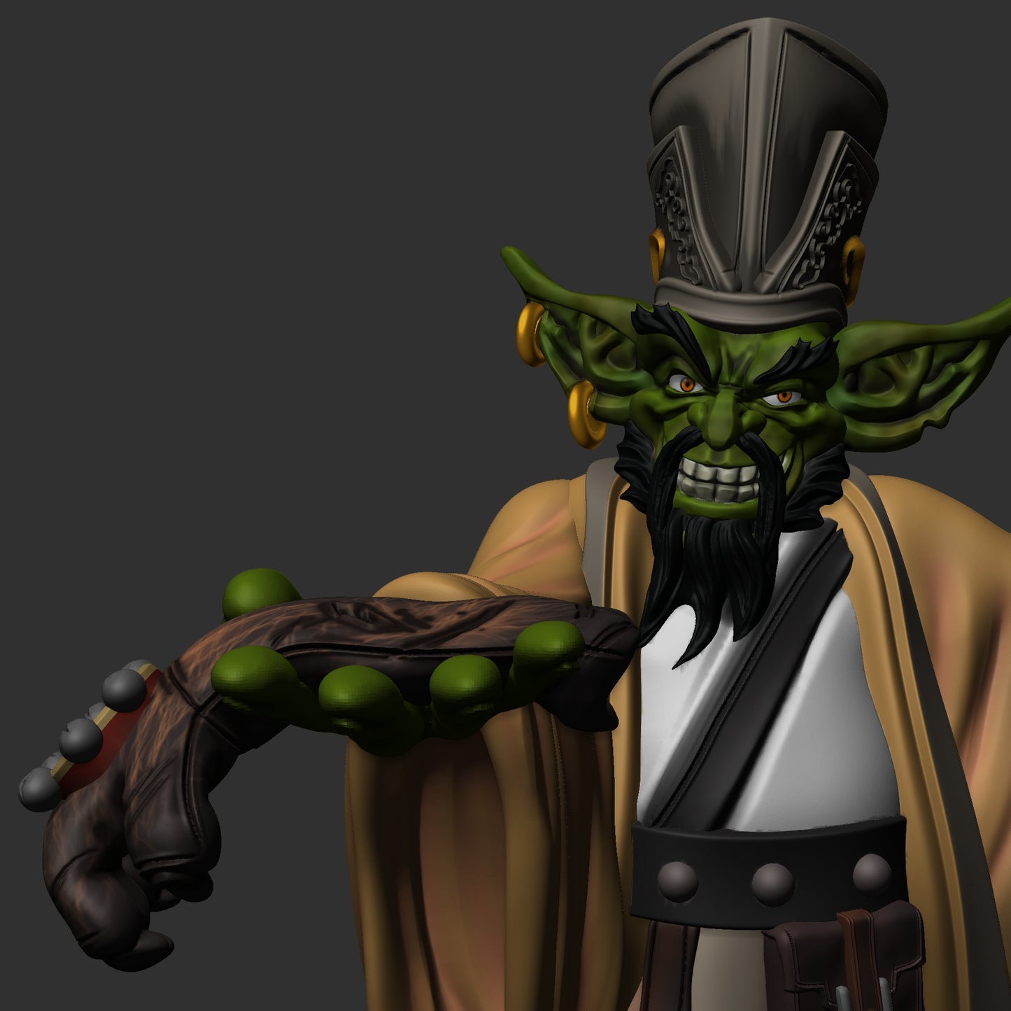 Mojibake - Battle for Xiuyu - Goblin Merchant - DnD/TTRPG Figure/Miniature - Helios3DPrinting