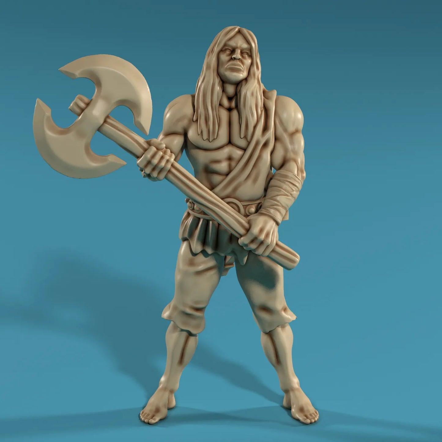 Medusa Miniatures - Barbarian w/Greataxe - DnD/TTRPG/Roleplaying/Wargames