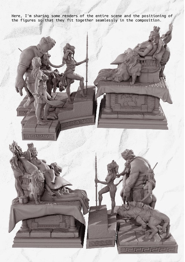 Devi Miniatures - Amazons - Full Diorama - 75mm Pin Up/Figure/Model/Diorama