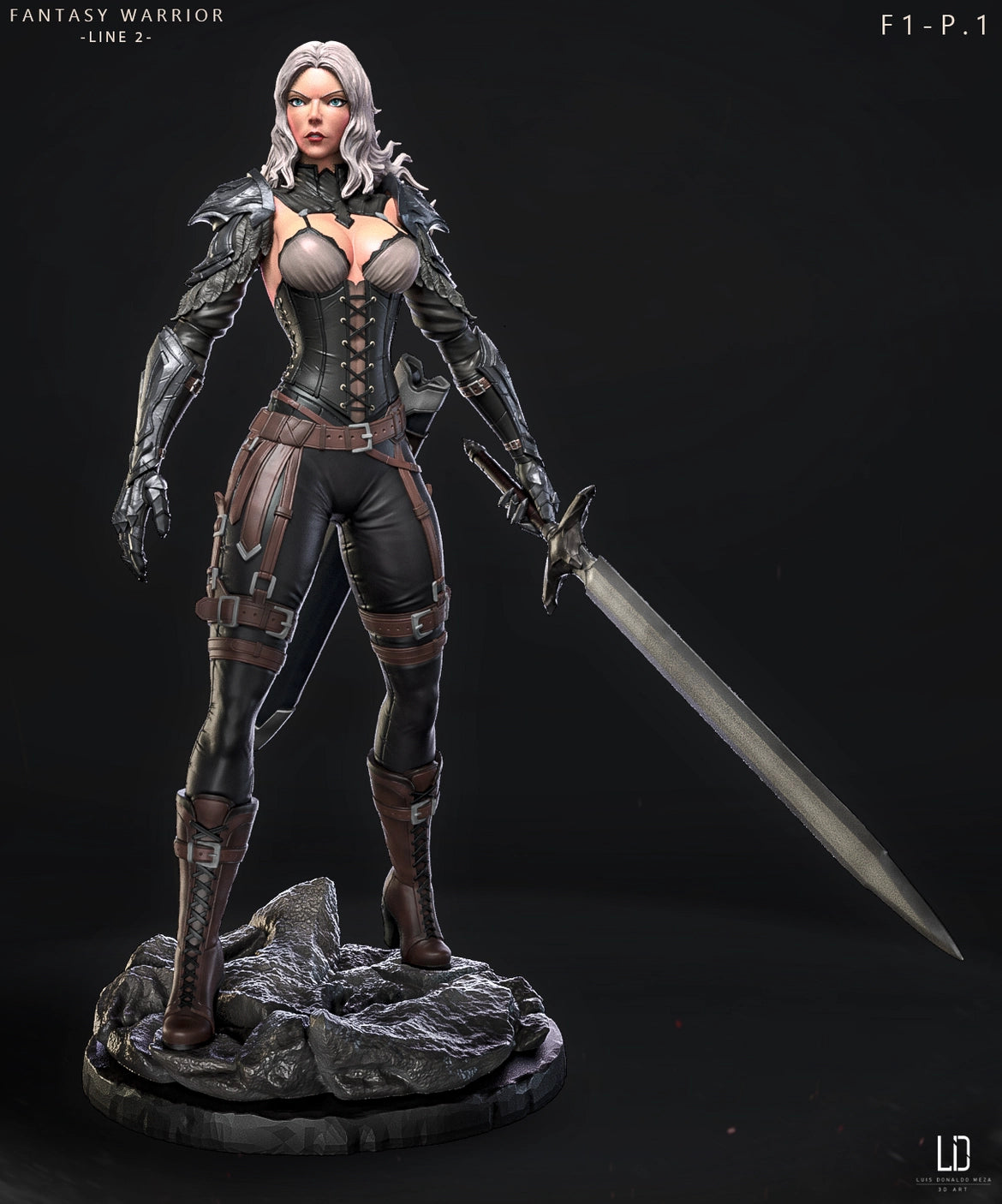 Luis Donaldo Meza - Fantasy Warrior #2.1 - 80mm Pin Up/Figure/Model/Diorama