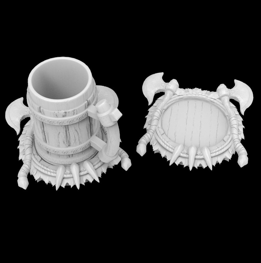 Possibly Cool Coasters - Fighter - DnD/TTRPG/Roleplaying/Wargames