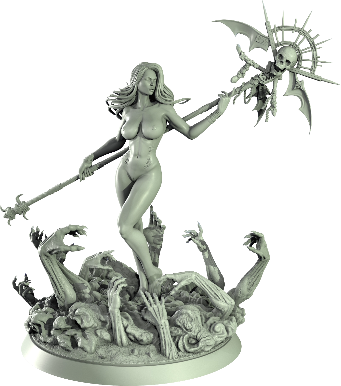 Level 50 Miniatures - Dark Charm I - Necromancer - 75/120mm Pin Up/Figure/Model/Diorama