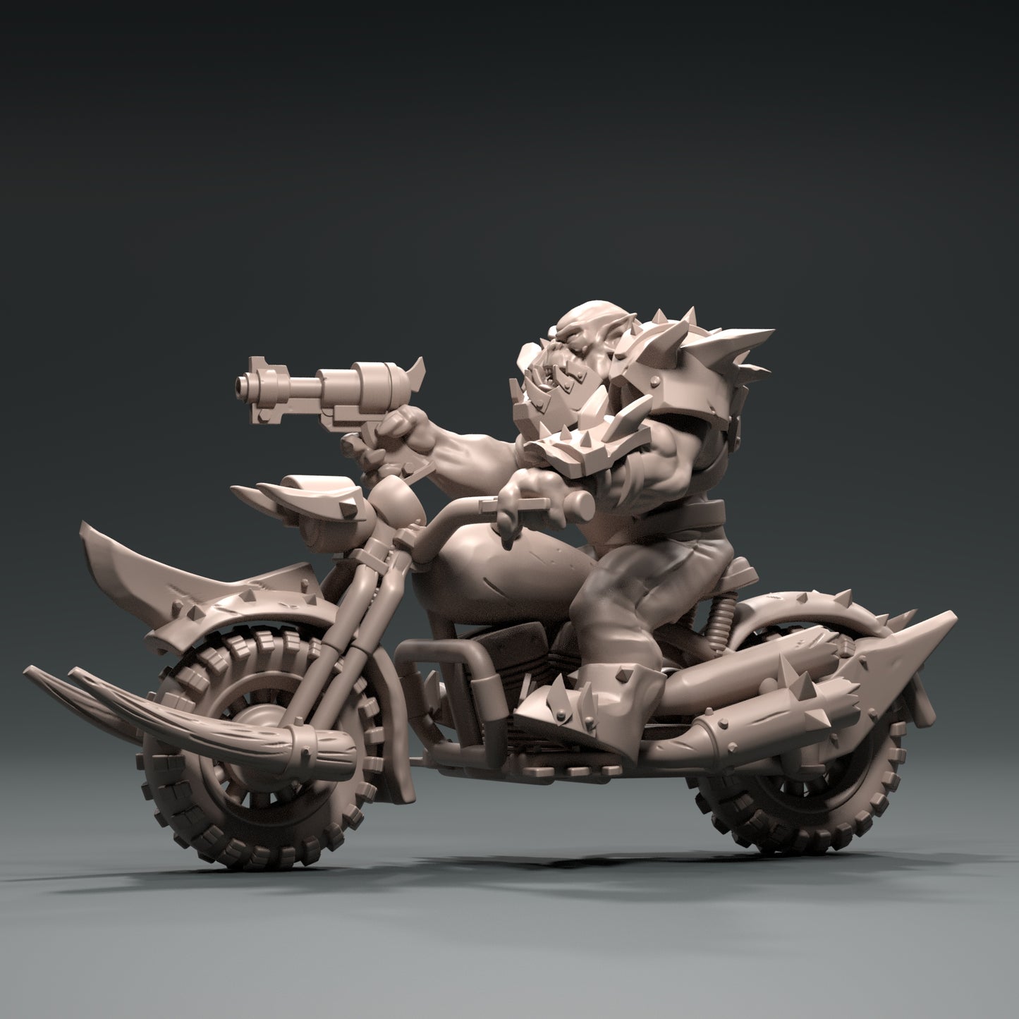 Dinoworld - Orks - Orc Rider - DnD/Pathfinder/TTRPG Figure Miniature