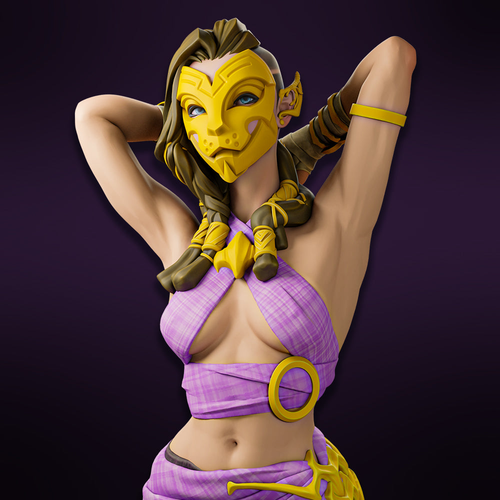 Miniatures Cave - Serphina, The Half-Elf Assassin - 2 Poses - 75/100mm Pin Up/Figure/Model/Diorama