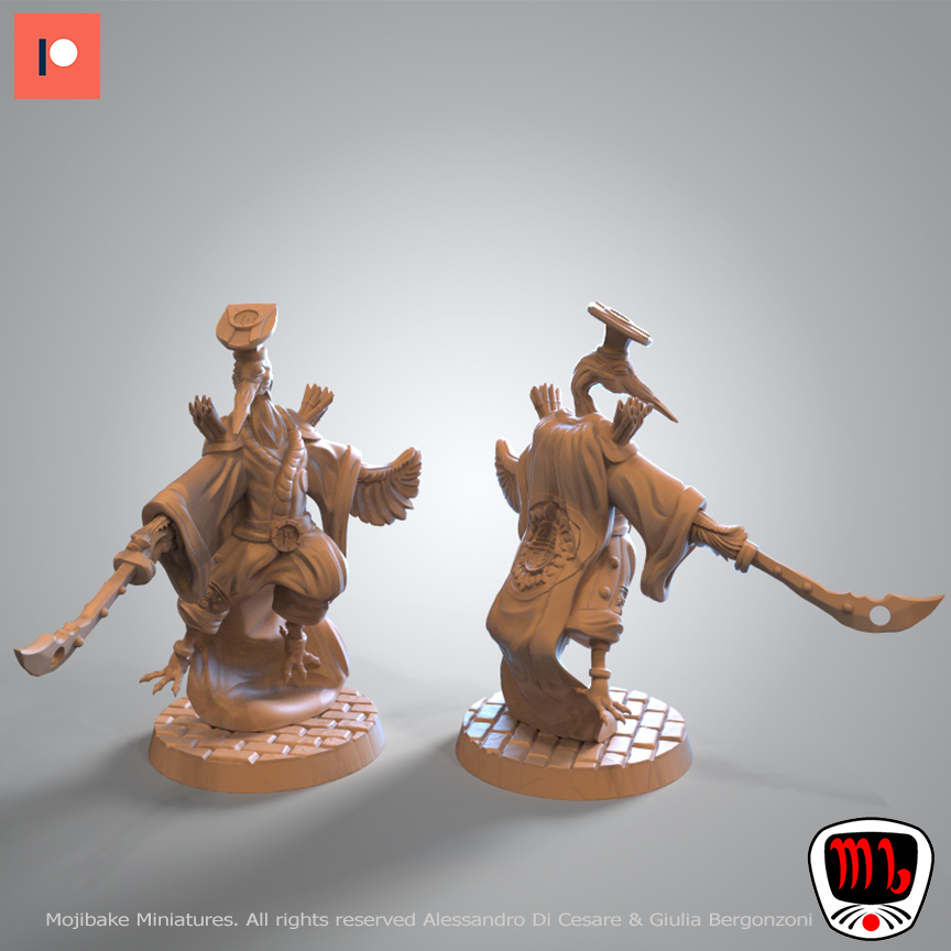 Mojibake - Kaiha Garden - Aarakocra Sage - DnD/TTRPG Figure/Miniature - Helios3DPrinting