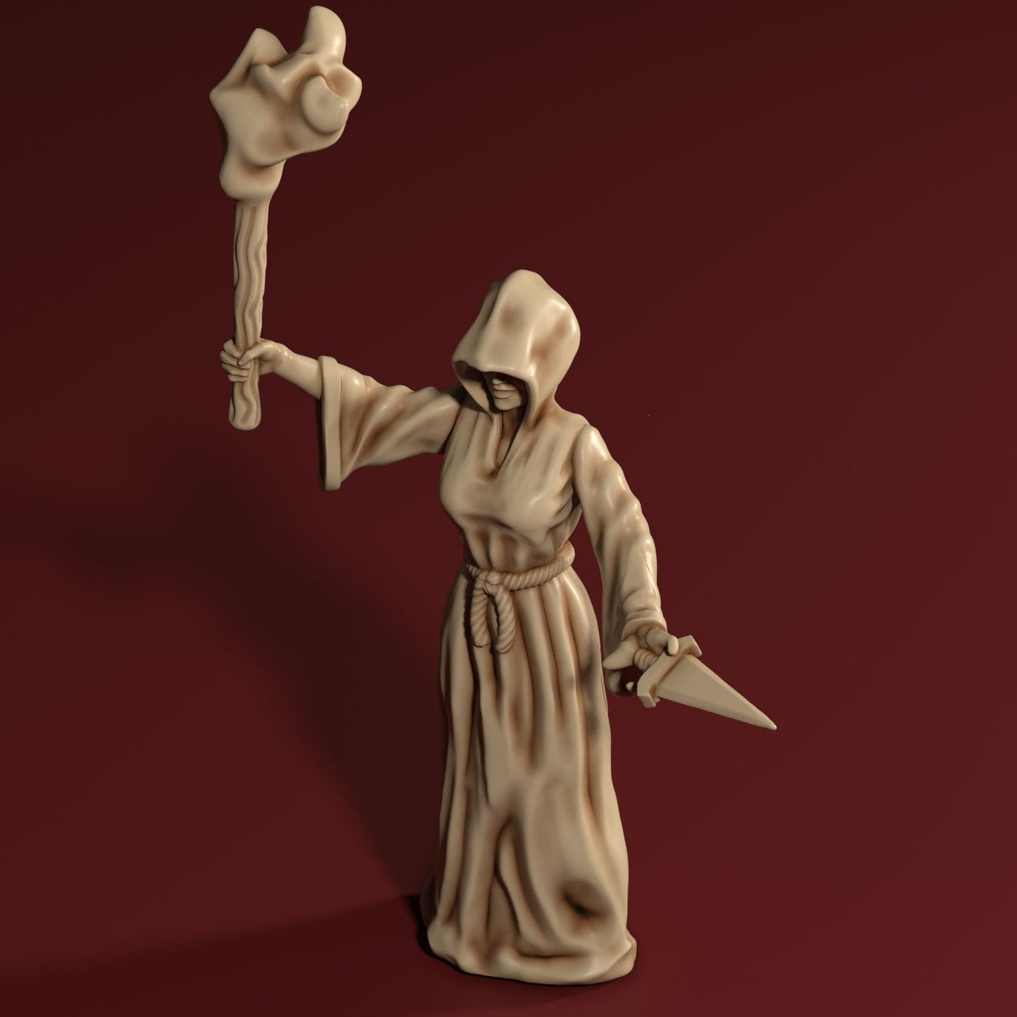 Medusa Miniatures - Cobra Cult - Cultist w/Torch & Dagger - DnD/TTRPG/Roleplaying/Wargames
