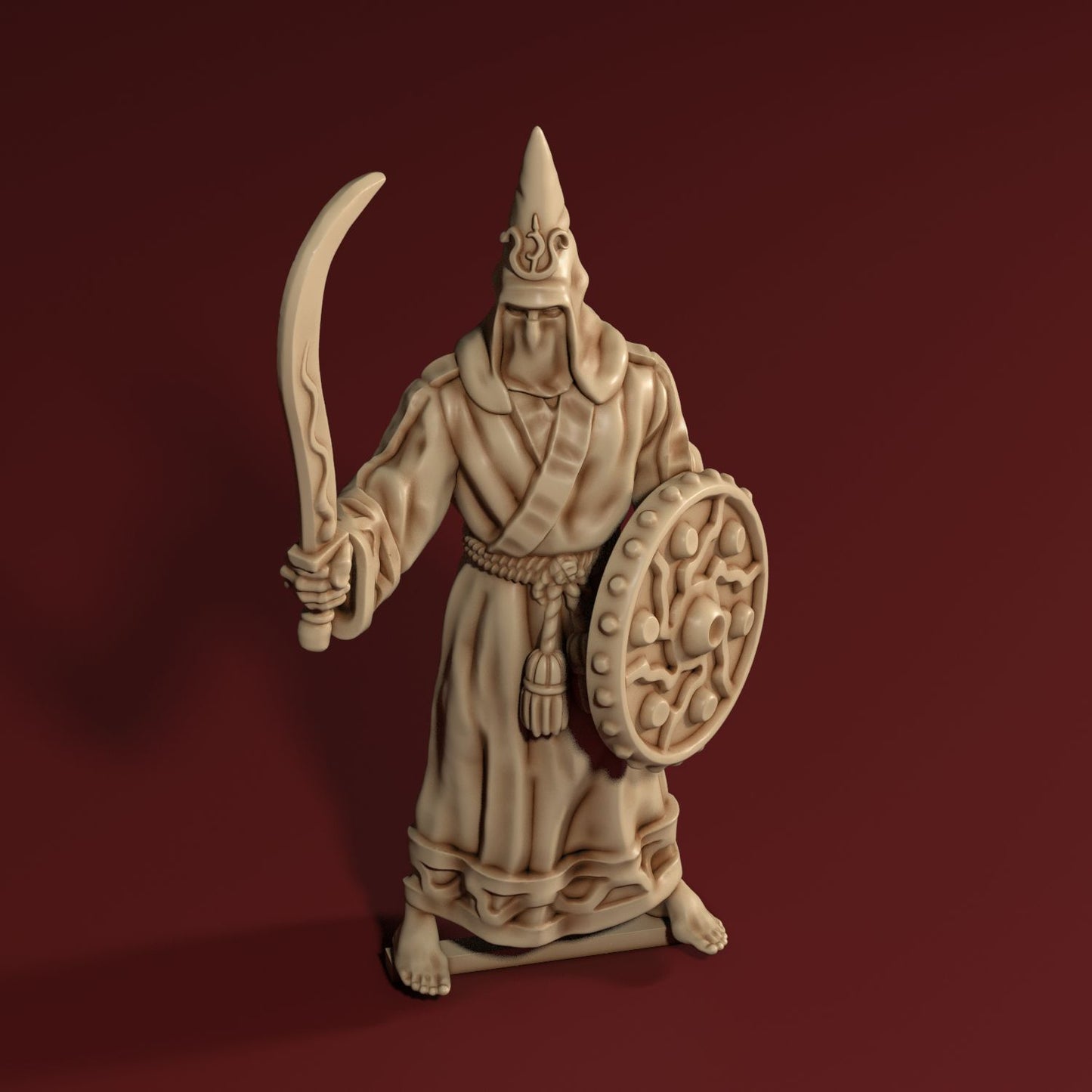Medusa Miniatures - Cobra Cult - Cultist w/Scimitar & Shield - DnD/TTRPG/Roleplaying/Wargames