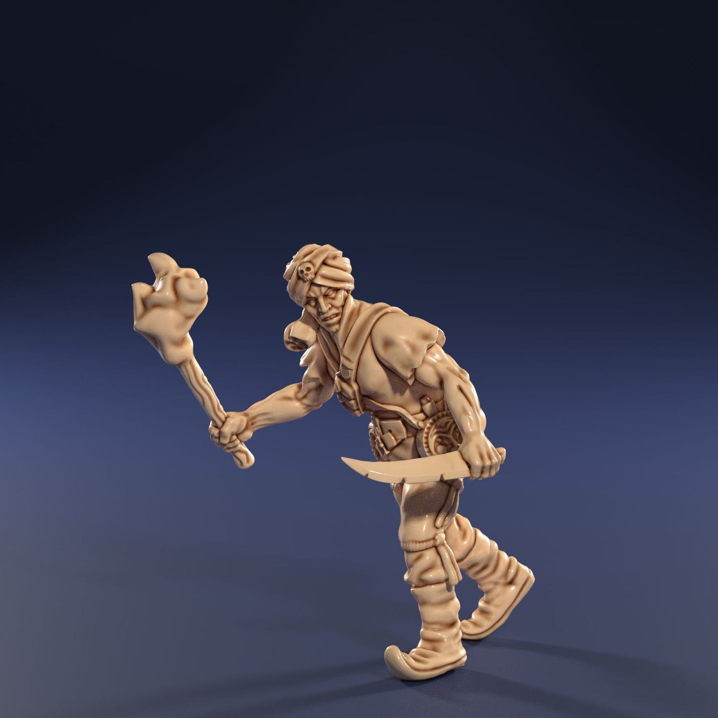 Medusa Miniatures - Cuthroat Alley - Thief w/Scimtar & Torch - DnD/TTRPG/Roleplaying/Wargames