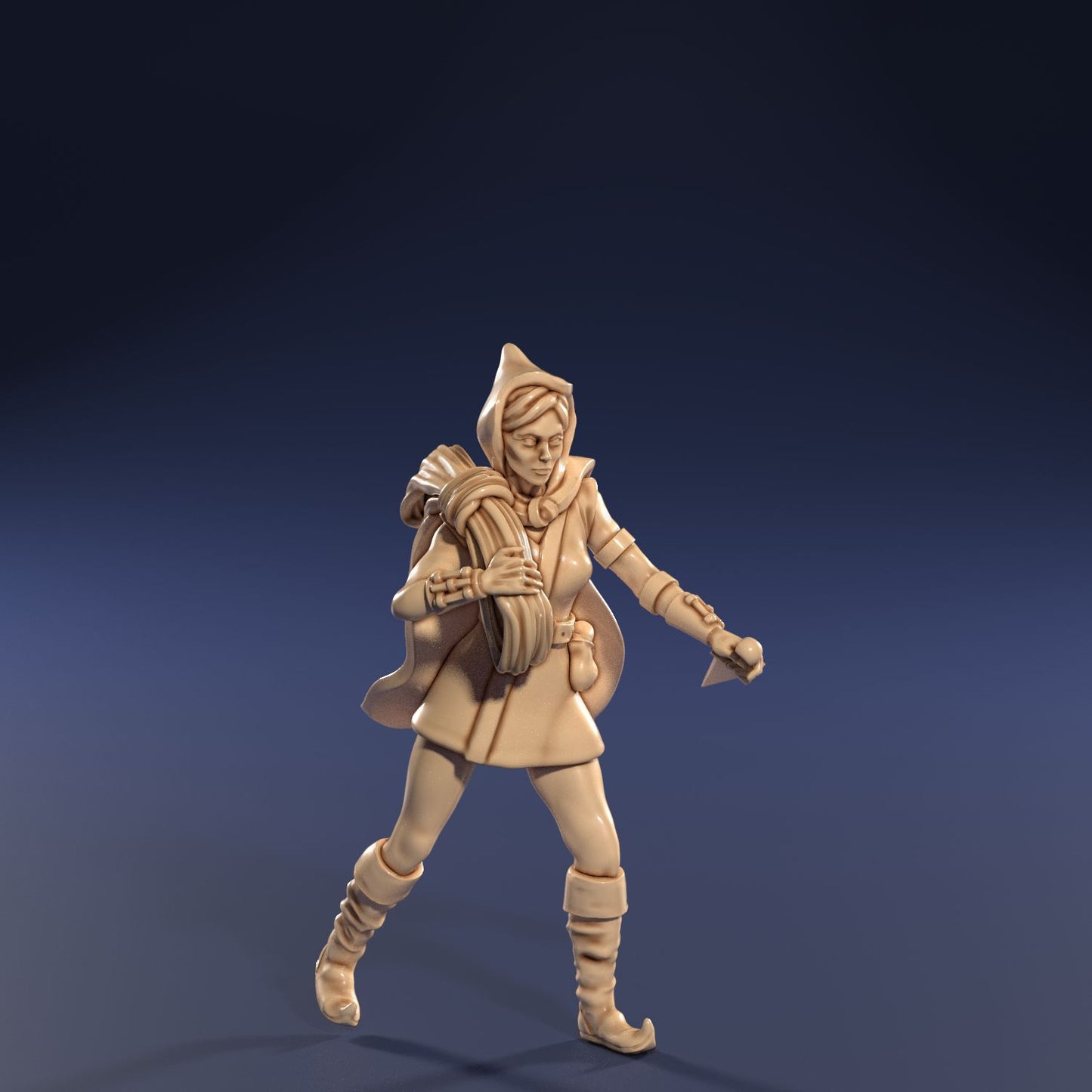 Medusa Miniatures - Cuthroat Alley - Thief w/Rope & Dagger - DnD/TTRPG/Roleplaying/Wargames