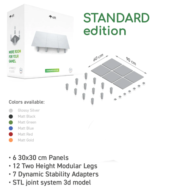 AdapTableTop: 3D Printed Modular Gaming Board/Table