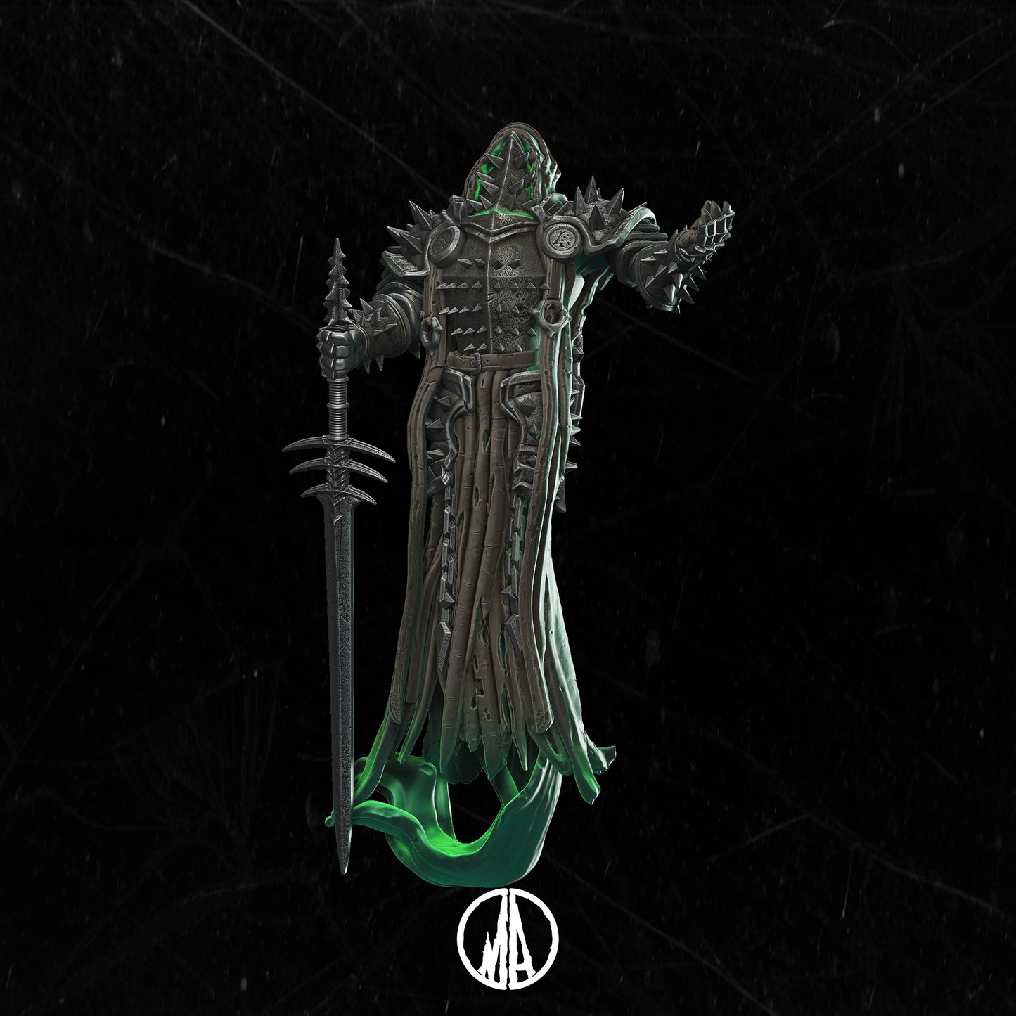 Monolith Arts - Lost Souls II - Damned Swordsman - DnD/TTRPG Figure/Miniature