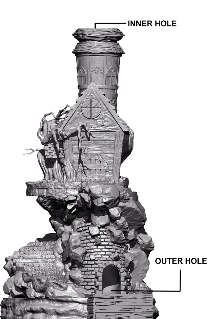 Slope3D - Witch's Hut Dice Tower - DnD/TTRPG/Roleplaying/Wargames