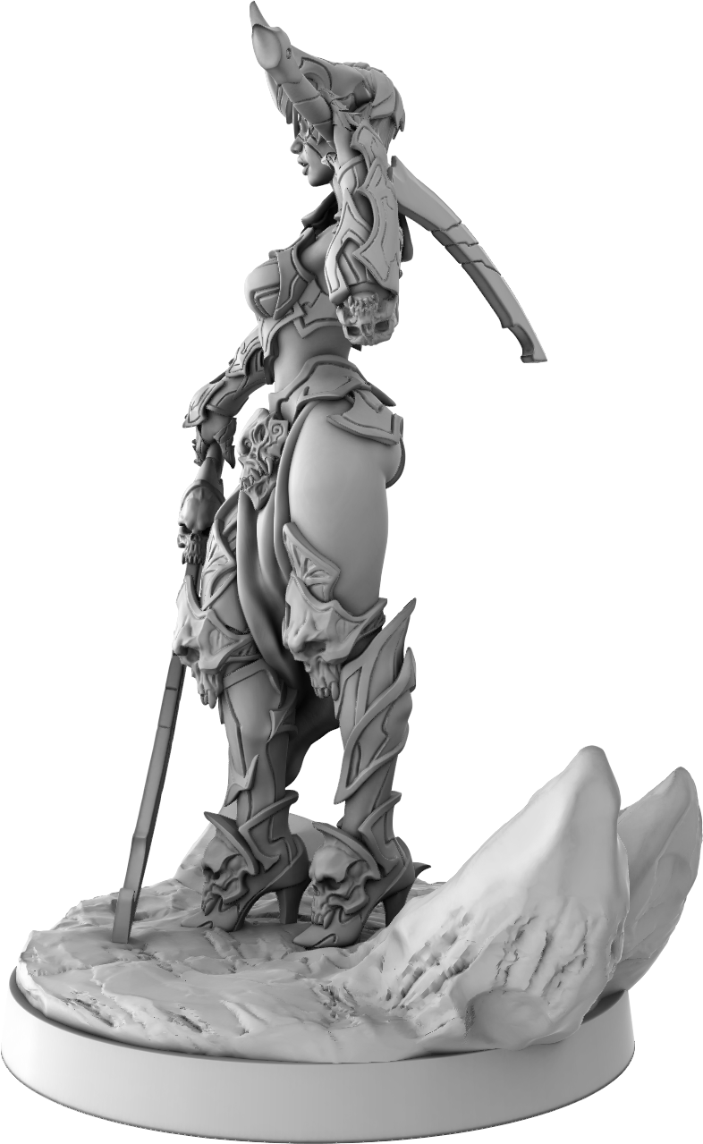 Yedharo Models - Warrior Girl #3 - 3 Poses - 32/75mm Pin Up/Figure/Figurine/Diorama - Helios3DPrinting