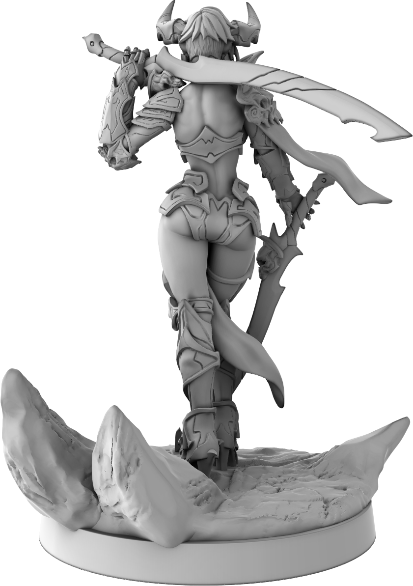 Yedharo Models - Warrior Girl #3 - 3 Poses - 32/75mm Pin Up/Figure/Figurine/Diorama - Helios3DPrinting
