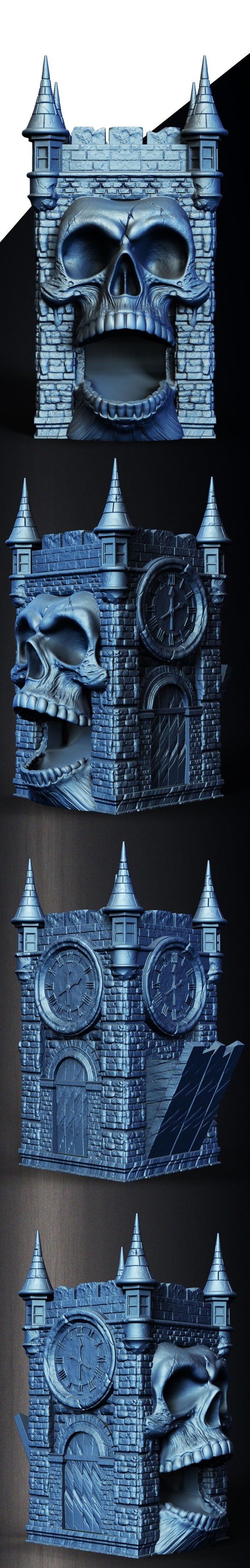 Slope3D - Clocktower (Chronoskull) Dice Tower - DnD/TTRPG/Roleplaying/Wargames