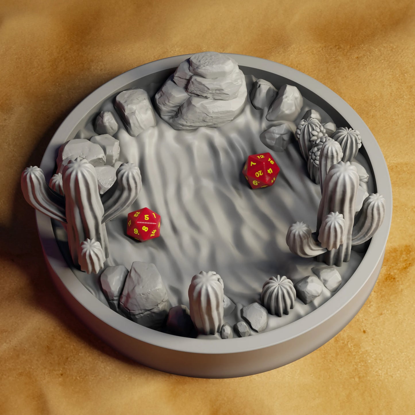 Safehold - Desert Dice Tray - DnD/TTRPG Figure/Miniature
