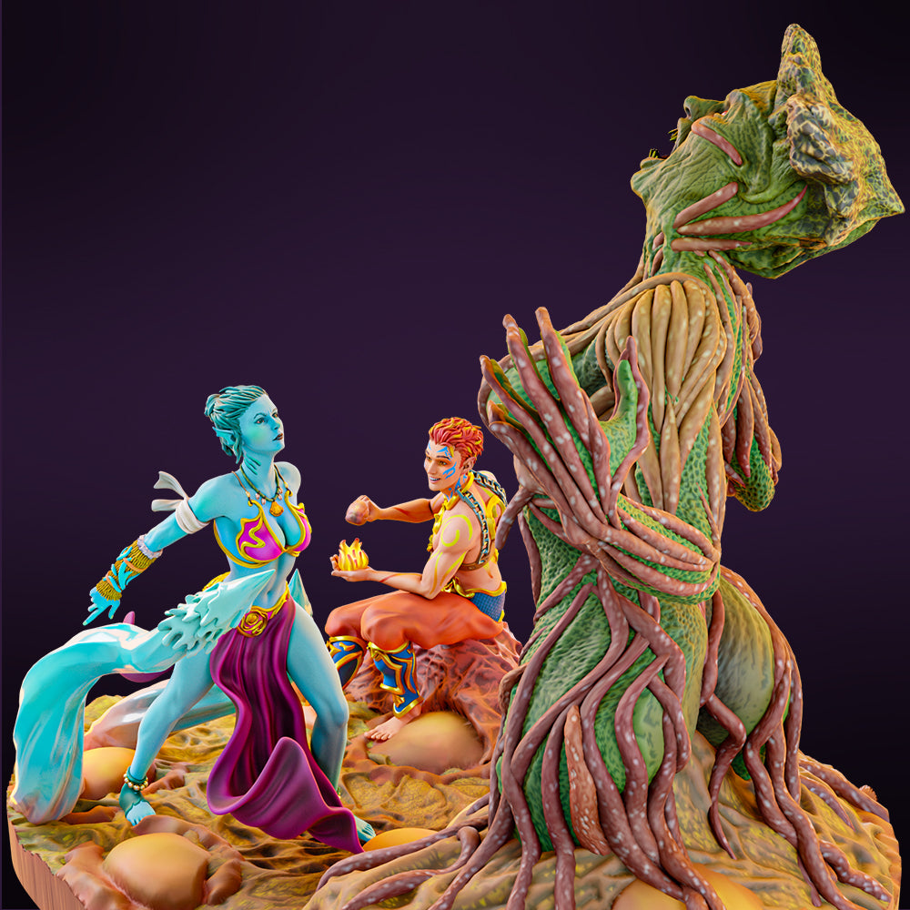 Miniatures Cave - Adventures of Neer and Ignis - 75mm Pin Up/Figure/Model/Diorama