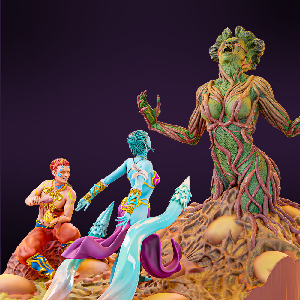 Miniatures Cave - Adventures of Neer and Ignis - 75mm Pin Up/Figure/Model/Diorama