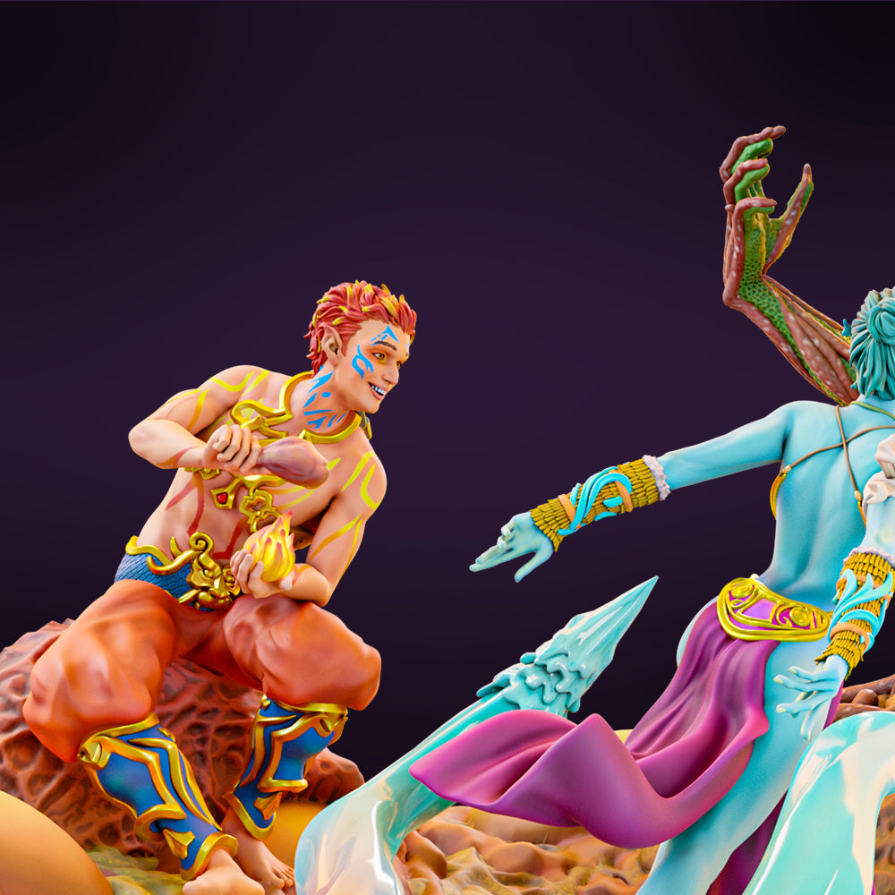 Miniatures Cave - Adventures of Neer and Ignis - 75mm Pin Up/Figure/Model/Diorama