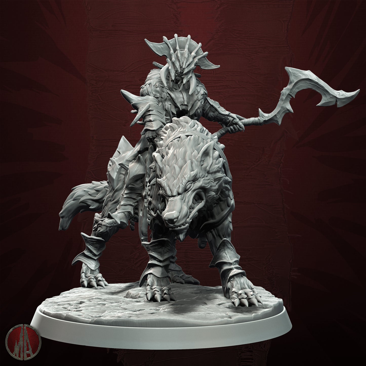 Monolith Arts - Orc Horde - Dire Wolf Shagrat - DnD/TTRPG Figure/Miniature