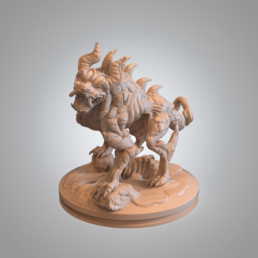 Mojibake - Battle for Genbushan - Hellhound - DnD/TTRPG Figure/Miniature - Helios3DPrinting