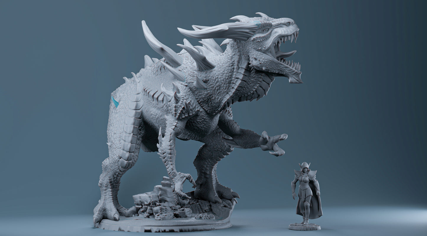 Dinoworld - Kingdoms - Dragon T-Rex Kaiju - DnD/Tabletop/TTRPG Figure Miniature