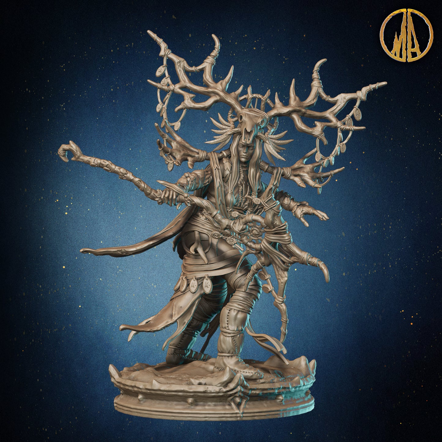 Monolith Arts - Whispering Forest - Druid Female #2 - DnD/TTRPG Figure/Miniature