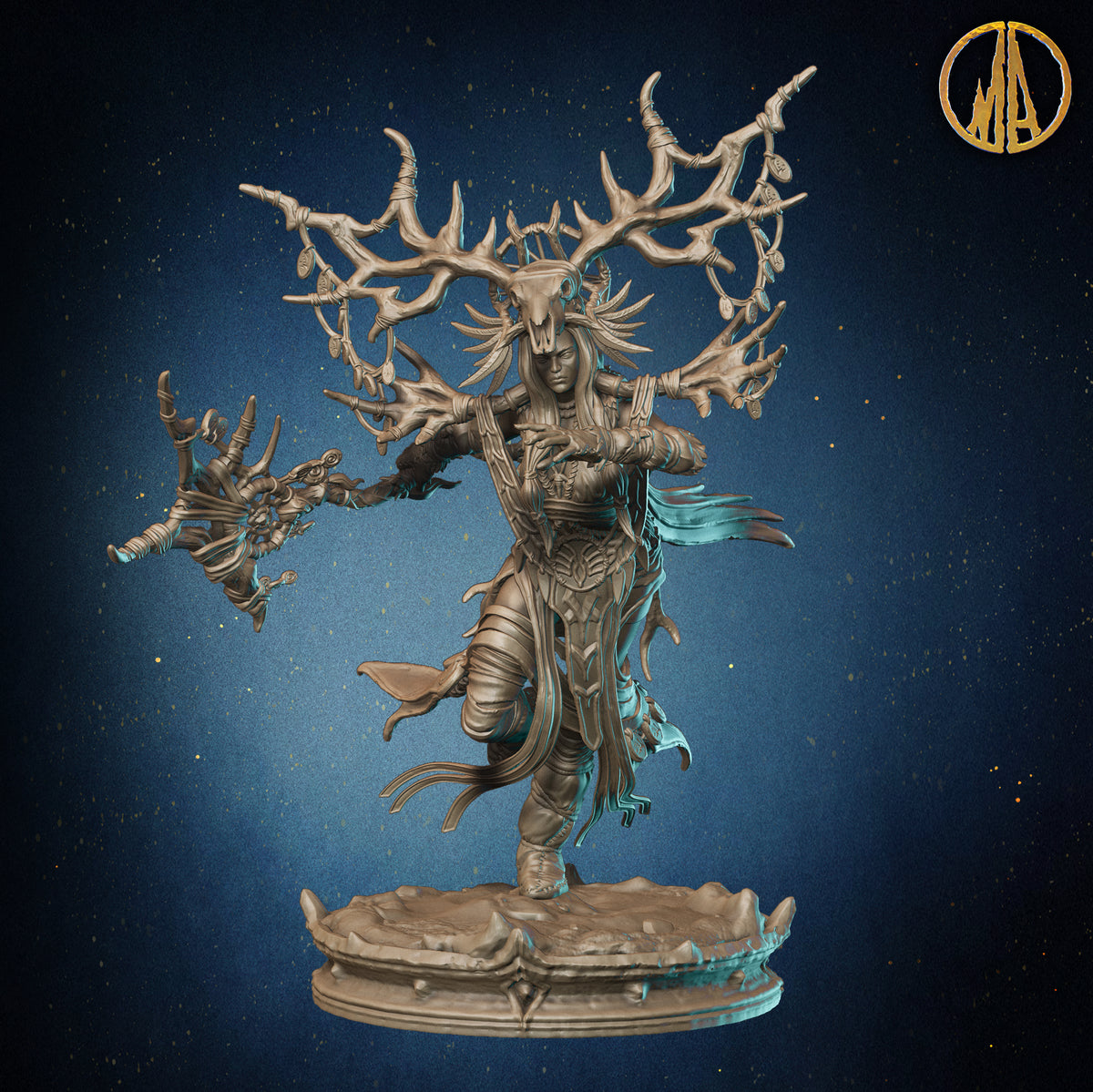 Monolith Arts - Whispering Forest - Druid Female #3 - DnD/TTRPG Figure/Miniature