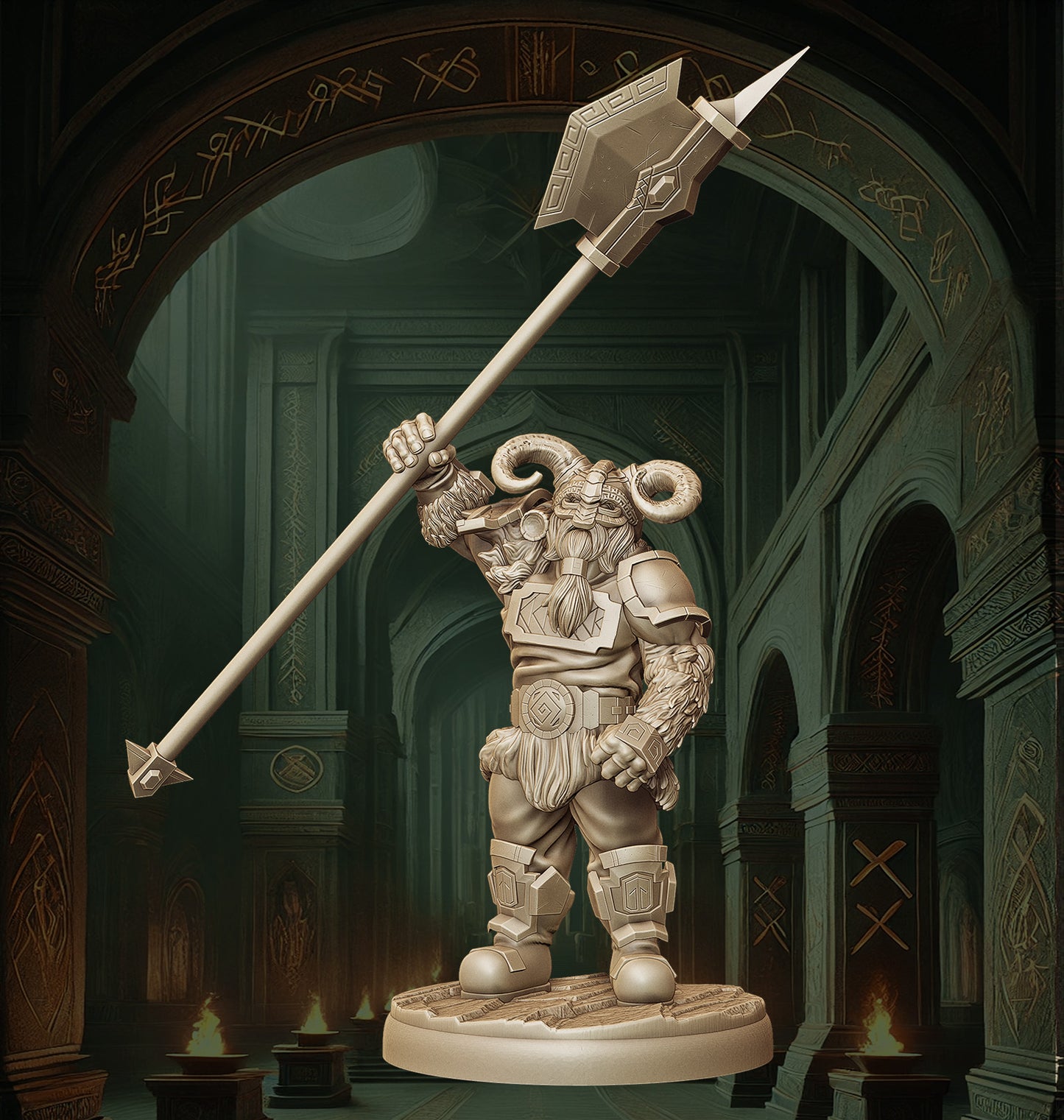 Monolith Arts - Dwarves - Cleaver Champion - DnD/TTRPG Figure/Miniature