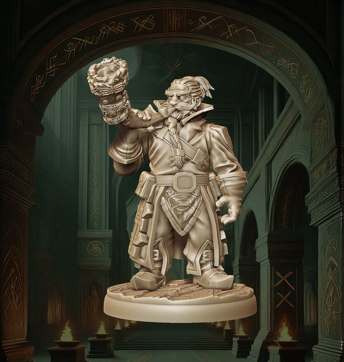 Monolith Arts - Dwarves - Command Group #3 - DnD/TTRPG Figure/Miniature
