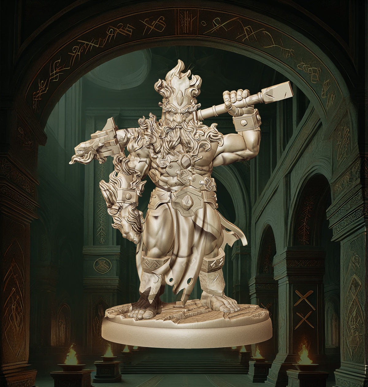 Monolith Arts - Dwarves - Shaman - DnD/TTRPG Figure/Miniature